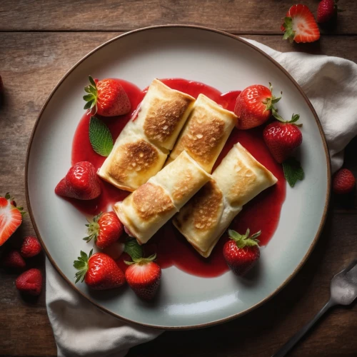 strawberry roll,crepes,crêpe,food photography,roll pastry,blintz,puff pastry,apple strudel,strawberry tart,breakfast roll,crepe,strudel,mille-feuille,roll cake,juicy pancakes,pannekoek,strawberry pie,strawberries falcon,flaky pastry,mystic light food photography,Photography,General,Cinematic