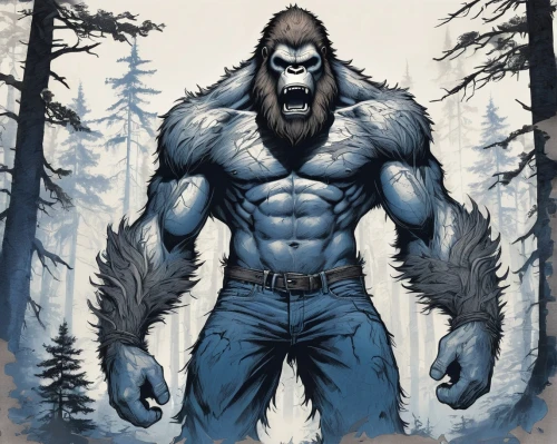 wolfman,nordic bear,werewolves,werewolf,barbarian,wolverine,yeti,greyskull,brute,nordic,white walker,northrend,silverback,angry man,cave man,orc,siberia,woodsman,gorilla,king kong,Unique,Design,Blueprint