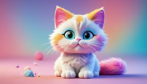 cartoon cat,cute cartoon character,cute cat,cat with blue eyes,blue eyes cat,cute cartoon image,cat vector,doll cat,cat on a blue background,cinema 4d,pink cat,little cat,cute animals,cat kawaii,cat image,birman,bonbon,cat's eyes,cute animal,3d background,Unique,3D,Toy