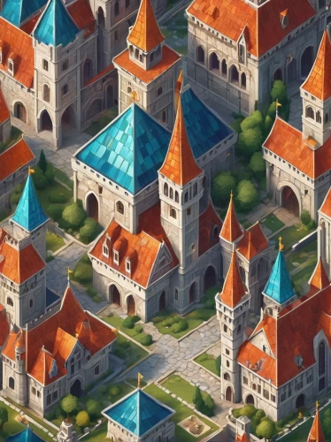 medieval town,oktoberfest background,knight village,escher village,medieval castle,city buildings,new castle,castleguard,citadel,beautiful buildings,castle,roofs,medieval,ulm,terracotta tiles,medieval architecture,skyscraper town,fantasy city,town buildings,city blocks,Unique,3D,Isometric