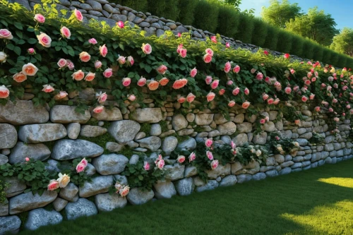 flower wall en,floral border,flower border,flower borders,stone wall,flower bed,summer border,climbing garden,wall,floral corner,rose garden,garden fence,flower garland,stone fence,limestone wall,clipped hedge,manicured,house wall,flower garden,hedge rose,Photography,General,Realistic