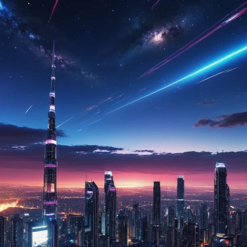 futuristic landscape,skyline,space art,sky space concept,skycraper,scifi,sky city,dubai,city skyline,full hd wallpaper,cityscape,sci-fi,sci - fi,shanghai,earth rise,japan's three great night views,futuristic,metropolis,exoplanet,taipei 101,Photography,General,Realistic