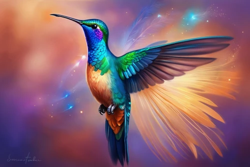 bird painting,colorful birds,hummingbird,fairy peacock,humming bird,rofous hummingbird,bird hummingbird,beautiful bird,humming birds,annas hummingbird,hummingbirds,bird of paradise,peacock,color feathers,sunbird,humming-bird,gouldian,nature bird,cuba-hummingbird,paridae,Illustration,Realistic Fantasy,Realistic Fantasy 01