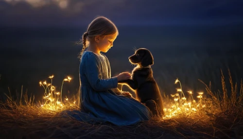 girl with dog,boy and dog,little girl and mother,children's fairy tale,little boy and girl,magical moment,the little girl,companion dog,a fairy tale,mystical portrait of a girl,fantasy picture,candlemas,fairy tale,the star of bethlehem,dog angel,fireflies,capricorn mother and child,nativity,children's background,guiding light,Photography,Documentary Photography,Documentary Photography 22