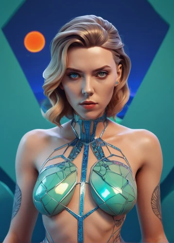 symetra,neon body painting,cosmetic,custom portrait,nova,blue enchantress,cg artwork,3d model,cyborg,ixia,neottia nidus-avis,cyan,show off aurora,venera,elsa,gradient mesh,sculpt,tiber riven,portrait background,eris,Unique,3D,Low Poly