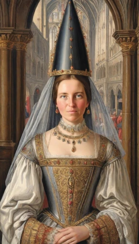 portrait of christi,portrait of a girl,portrait of a woman,gothic portrait,girl in a historic way,girl with cloth,girl in cloth,joan of arc,woman holding pie,female portrait,medieval hourglass,the prophet mary,young woman,academic dress,cepora judith,la violetta,tudor,a girl in a dress,the angel with the veronica veil,romantic portrait,Digital Art,Classicism