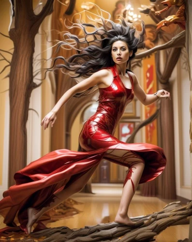 fantasy art,fantasy picture,man in red dress,scarlet witch,fantasy woman,world digital painting,digital compositing,sprint woman,sci fiction illustration,red lantern,the enchantress,photoshop manipulation,red riding hood,dryad,lady in red,red tunic,flame spirit,fantasy portrait,photo manipulation,mulan