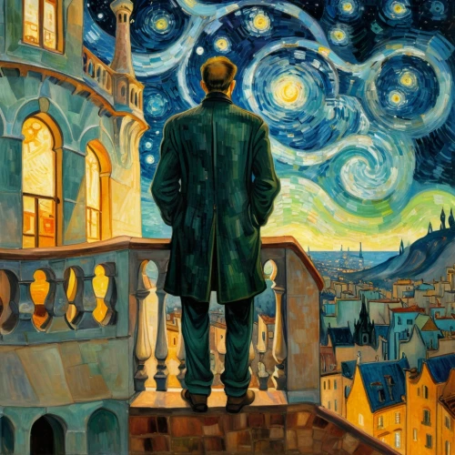 astronomer,vincent van gough,vincent van gogh,starry night,night watch,observatory,the night sky,post impressionism,night scene,stargazing,herfstanemoon,astronomical,italian painter,the wanderer,astronomy,astronomers,violinist violinist of the moon,man with umbrella,skywatch,artists of stars,Art,Artistic Painting,Artistic Painting 03