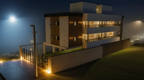 security lighting,landscape lighting,dunes house,modern house,modern architecture,sky apartment,build by mirza golam pir,foggy landscape,rwanda,smart house,high fog,apartment complex,residential tower,cube stilt houses,residential house,early fog,rishikesh,apartment block,beautiful home,3d rendering,Photography,General,Realistic