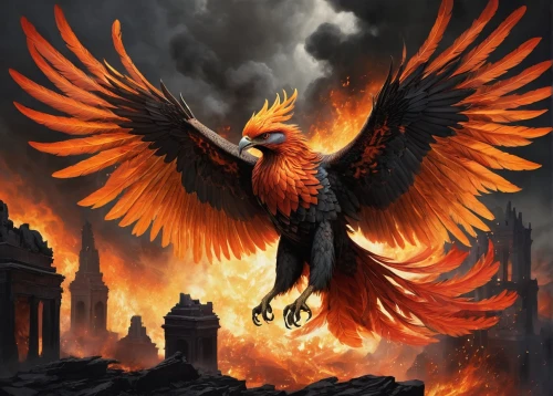 phoenix,phoenix rooster,fire birds,fawkes,imperial eagle,firebird,garuda,fire angel,pillar of fire,griffon bruxellois,conflagration,the conflagration,gryphon,firebirds,death angel,griffin,corvus,fire background,uriel,eagle illustration,Illustration,Retro,Retro 03