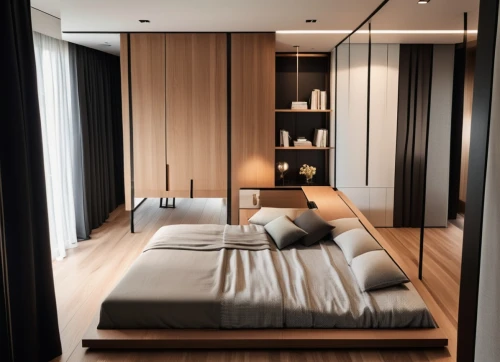 modern room,room divider,sleeping room,bedroom,japanese-style room,guest room,interior modern design,modern decor,contemporary decor,guestroom,shared apartment,great room,canopy bed,rooms,one room,interior design,danish room,an apartment,loft,boutique hotel,Photography,General,Realistic