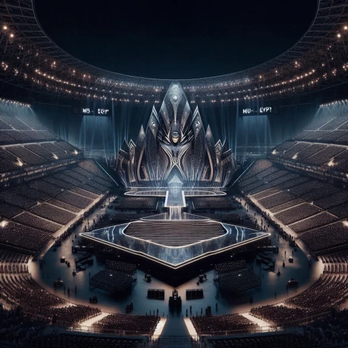 stage design,coliseum,arena,circus stage,the throne,swan lake,concert stage,the stage,the fan's background,crown render,fractalius,throne,theater stage,concert venue,immenhausen,kingdom,olympiaturm,tempodrom,concept art,hall of the fallen