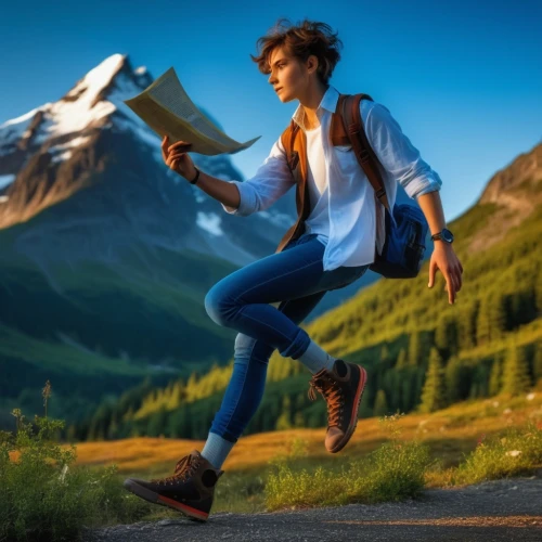photoshop manipulation,digital compositing,the spirit of the mountains,photo manipulation,image manipulation,hiker,hiking boots,hiking boot,world digital painting,hiking shoes,mountain boots,hiking shoe,alpine crossing,mountain guide,mountaineer,online path travel,cg artwork,woman free skating,male poses for drawing,mountain spirit,Photography,General,Realistic