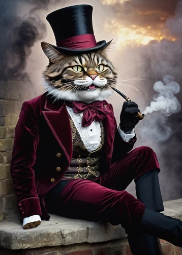 aristocrat,ringmaster,cat sparrow,red cat,gentlemanly,napoleon cat,cat image,cheshire,red whiskered bulbull,the cat,photoshop manipulation,tom cat,the cat and the,american bobtail,anthropomorphized animals,cartoon cat,breed cat,image manipulation,cat,photo manipulation,Illustration,Realistic Fantasy,Realistic Fantasy 11
