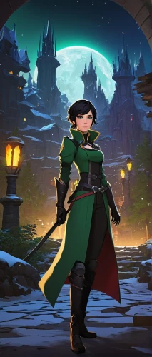 dodge warlock,show off aurora,game illustration,green aurora,monsoon banner,meteora,sterntaler,elf,aurora,fantasia,witch's hat icon,celebration cape,the wanderer,transistor,mulan,elza,kosmea,christmas banner,vax figure,cg artwork,Conceptual Art,Oil color,Oil Color 02