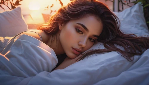 woman on bed,girl in bed,sleeping rose,romantic portrait,sleeping,the sleeping rose,dreaming,zzz,sleeping beauty,realdoll,morning glow,closed eyes,bed,relaxed young girl,sleep,morning light,world digital painting,romantic look,digital painting,good night,Conceptual Art,Fantasy,Fantasy 17
