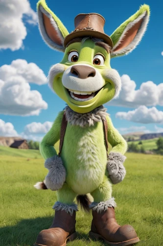 donkey,jack rabbit,cangaroo,jackrabbit,the mascot,mascot,cgi,cute cartoon character,madagascar,tangelo,rebbit,fenek,dad grass,half donkey,patrol,anthropomorphic,jiminy cricket,hat filcowy,yoschi,fgoblin,Conceptual Art,Daily,Daily 13