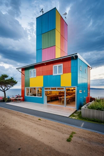 cube stilt houses,cube house,cubic house,shipping containers,dunes house,shipping container,beach hut,stilt house,drive in restaurant,stilt houses,ice cream shop,inverted cottage,quilt barn,eco hotel,seaside resort,beach house,beach huts,ice cream stand,cargo containers,beach restaurant,Photography,General,Realistic
