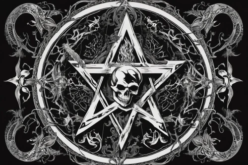 pentacle,pentagram,witches pentagram,occult,triquetra,christ star,tetragramaton,hexagram,star of david,emblem,freemasonry,six pointed star,six-pointed star,freemason,esoteric symbol,compass rose,paganism,seven sorrows,pentangle,blackmetal,Illustration,Black and White,Black and White 07