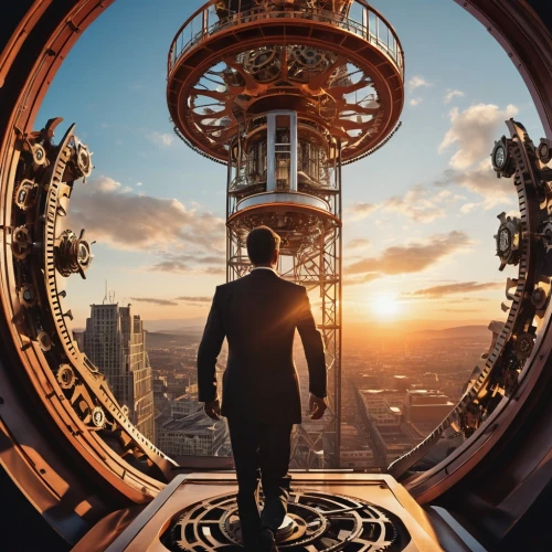 revolving,watchmaker,high wheel,vertigo,blockchain management,gyroscope,financial world,the observation deck,skycraper,above the city,clockmaker,stock exchange broker,connectedness,time spiral,concierge,the skyscraper,skyscraper,sky city,ceo,prospects for the future