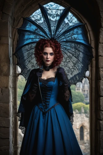 victorian lady,gothic fashion,cinderella,merida,gothic portrait,hoopskirt,overskirt,gothic woman,fairy tale character,crinoline,blue enchantress,gothic dress,ball gown,victorian style,victorian fashion,whitby goth weekend,queen of hearts,fairy peacock,cosplay image,mazarine blue,Art,Classical Oil Painting,Classical Oil Painting 13