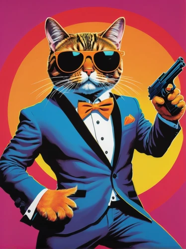 cat vector,james bond,tom cat,cat on a blue background,cartoon cat,cat image,spy,the cat,the cat and the,animal feline,secret agent,red cat,cool pop art,bond,tuxedo just,agent,the pink panter,feline,agent 13,cat,Conceptual Art,Fantasy,Fantasy 04