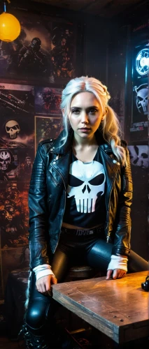 superhero background,harley,barmaid,birds of prey-night,leather jacket,digital compositing,super heroine,harley-davidson,arrow set,leather,leather boots,harley davidson,birds of prey,barb wire,huntress,black leather,toni,red hood,harley quinn,hard woman,Art,Artistic Painting,Artistic Painting 29