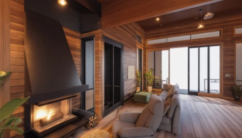 fire place,fireplace,wood stove,wood-burning stove,fireplaces,smart home,3d rendering,japanese-style room,modern living room,wooden beams,living room,livingroom,wooden windows,modern decor,modern room,fire in fireplace,bonus room,hardwood floors,interior modern design,home interior,Photography,General,Realistic