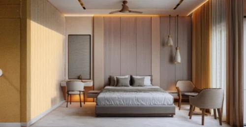 room divider,modern room,sleeping room,guest room,contemporary decor,japanese-style room,boutique hotel,bedroom,danish room,bamboo curtain,interior decoration,interior modern design,guestroom,gold wall,modern decor,great room,stucco wall,wall plaster,canopy bed,interior design