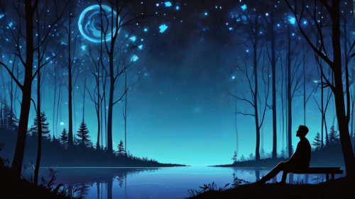 moon and star background,fantasy picture,the night sky,starry sky,night sky,night stars,nightsky,the moon and the stars,hanging stars,art background,creative background,background image,forest of dreams,children's background,moonlit night,landscape background,stars and moon,falling stars,world digital painting,fireflies,Conceptual Art,Daily,Daily 24