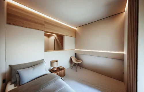 canopy bed,room divider,capsule hotel,modern room,sleeping room,japanese-style room,walk-in closet,aircraft cabin,under-cabinet lighting,hallway space,guest room,inverted cottage,daylighting,wall lamp,guestroom,interiors,interior modern design,bedroom,room newborn,interior design,Photography,General,Realistic