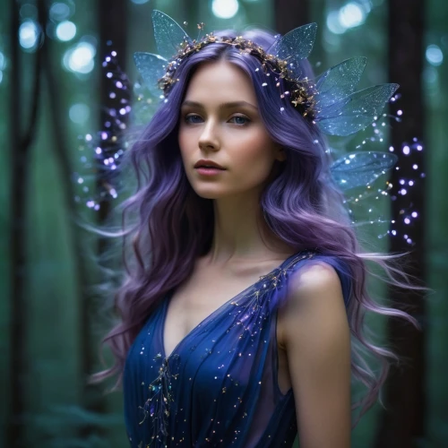 faerie,faery,fairy queen,fae,violet head elf,fairy,the enchantress,fairy galaxy,fairy peacock,enchanted,blue enchantress,enchanting,purple lilac,fairy forest,celtic woman,elven flower,flower fairy,violet,elven,rosa 'the fairy,Photography,Fashion Photography,Fashion Photography 06