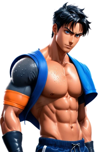 male character,game figure,sanshou,anime 3d,sixpack,3d figure,torso,blue-collar worker,game character,actionfigure,ken,body building,muscle man,muscle icon,jin deui,goku,swordsman,muscled,six-pack,boxer,Illustration,Japanese style,Japanese Style 03