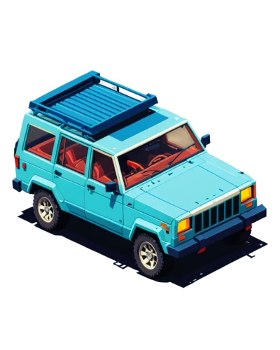 jeep cherokee (xj),golf car vector,vanagon,jeep wagoneer,jeep cherokee,3d car model,retro vehicle,station wagon-station wagon,isuzu trooper,roof rack,camper van isolated,toyota 4runner,camper van,ford bronco ii,suzuki jimny,vehicle,tata sumo,jeep,low poly,toyota fj cruiser,Unique,Pixel,Pixel 04