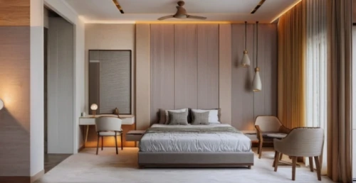 room divider,modern room,sleeping room,guest room,contemporary decor,boutique hotel,bedroom,danish room,interior modern design,modern decor,guestroom,japanese-style room,great room,interior decoration,interior design,bamboo curtain,room lighting,rooms,one room,hallway space