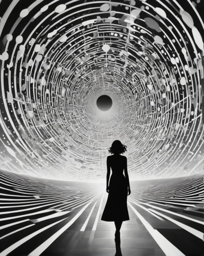 wormhole,tunnel,wall tunnel,vortex,klaus rinke's time field,vanishing point,concentric,inner space,underpass,slide tunnel,underground,futuristic art museum,under the moscow city,train tunnel,light space,passage,black hole,torus,cyberspace,panopticon,Conceptual Art,Sci-Fi,Sci-Fi 24