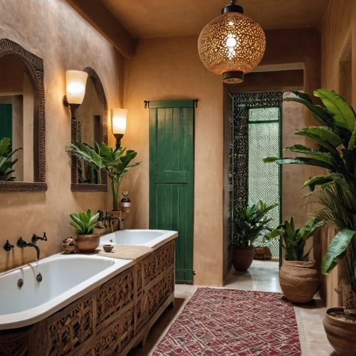 luxury bathroom,moroccan pattern,marrakech,marrakesh,bathtub,cabana,riad,bathroom,alhambra,morocco,spanish tile,hacienda,tub,home interior,persian norooz,tile kitchen,interior decor,wash basin,spa,shower bar