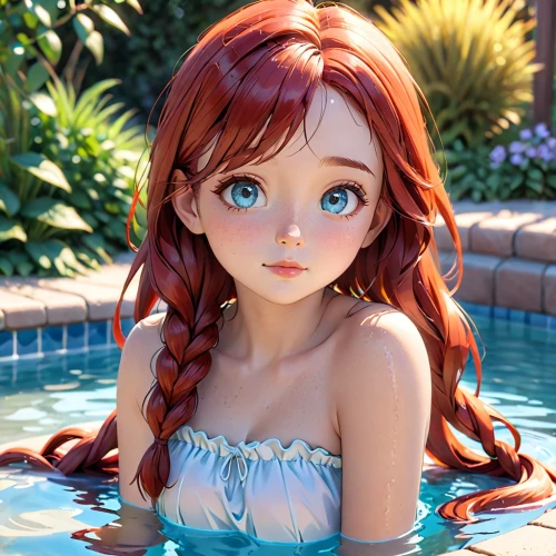 nami,little mermaid,ariel,water nymph,red-haired,mermaid,mermaid background,mermaid vectors,redhead doll,pool water,moana,underwater background,swimming,summer crown,princess anna,merfolk,summer swimsuit,elsa,poolside,aqua studio,Anime,Anime,Cartoon