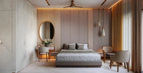 room divider,guest room,sleeping room,modern room,boutique hotel,bedroom,danish room,contemporary decor,guestroom,bamboo curtain,wall plaster,modern decor,stucco wall,canopy bed,great room,interior decoration,hallway space,interior design,interior modern design,gold wall