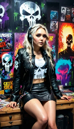 punk,grunge,graffiti,catrina,toni,tattoo girl,femme fatale,harley,punk design,poison,bad girl,ammo,halloween poster,portrait background,girl with gun,grafitti,twitch logo,catrina calavera,grafitty,cyberpunk,Conceptual Art,Graffiti Art,Graffiti Art 08