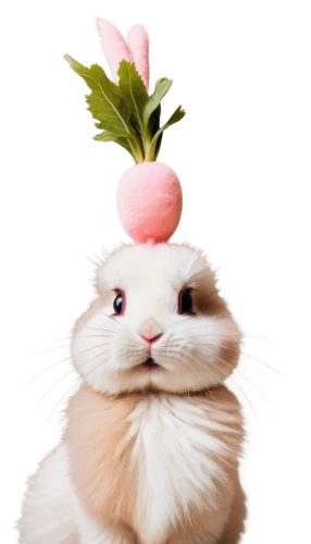 bunny on flower,radish,deco bunny,easter bunny,flower animal,bun,little bunny,easter theme,bunny,easter décor,spring crown,easter background,boutonniere,no ear bunny,happy easter,bunny smiley,blossom kitten,easter rabbits,flower cat,flower hat,Illustration,Realistic Fantasy,Realistic Fantasy 07