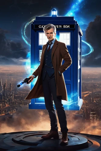 the doctor,doctor who,tardis,dr who,twelve,female doctor,doctor bags,doctor,the eleventh hour,regeneration,eleven,cartoon doctor,theoretician physician,ship doctor,time traveler,cd cover,series 62,overcoat,twelve apostle,sci fiction illustration,Illustration,Japanese style,Japanese Style 09