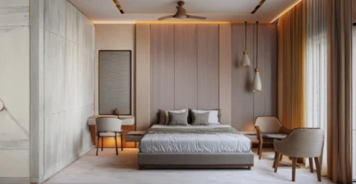 room divider,boutique hotel,modern room,sleeping room,guest room,contemporary decor,bedroom,danish room,guestroom,modern decor,interior modern design,stucco wall,bamboo curtain,wall plaster,interior decoration,interior design,great room,hallway space,four-poster,canopy bed