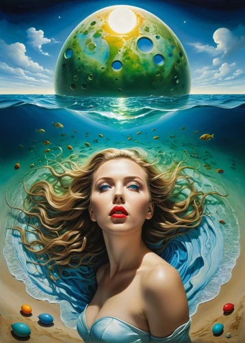underwater landscape,fantasy art,mermaid background,underwater background,ocean floor,flotsam and jetsam,the zodiac sign pisces,ocean paradise,ocean pollution,fantasy picture,oil painting on canvas,surrealism,blue planet,sea landscape,undersea,waterglobe,mother earth,siren,water pearls,underwater oasis,Illustration,Abstract Fantasy,Abstract Fantasy 22