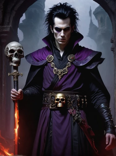 undead warlock,vax figure,dodge warlock,vanitas,death god,dark elf,skeleltt,grim reaper,prejmer,magus,massively multiplayer online role-playing game,count,gothic portrait,daemon,grimm reaper,dracula,priest,male elf,graves,collectible card game,Art,Artistic Painting,Artistic Painting 33