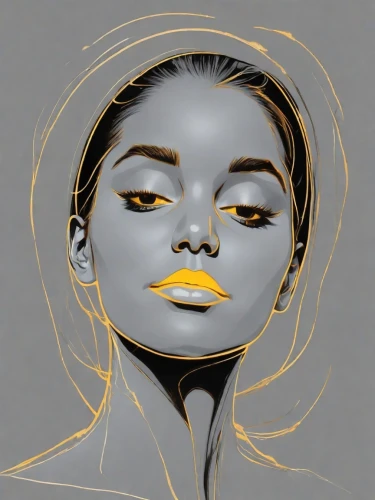 gold paint strokes,contour,gold paint stroke,drawing mannequin,digital painting,gold foil art,gold leaf,digital drawing,sculpt,digital art,citrine,fashion illustration,yellow orange,highlighter,digital illustration,gold foil,stylised,illustrator,gold foil shapes,face portrait,Digital Art,Line Art