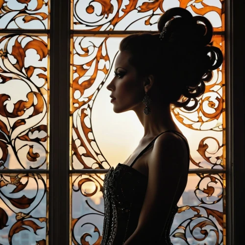 woman silhouette,ballroom dance silhouette,the silhouette,evening dress,silhouette,crown silhouettes,art silhouette,celtic queen,women silhouettes,silhouetted,mermaid silhouette,art deco woman,miss circassian,ball gown,mourning swan,window film,dance silhouette,swath,wrought,elegant,Illustration,Realistic Fantasy,Realistic Fantasy 10