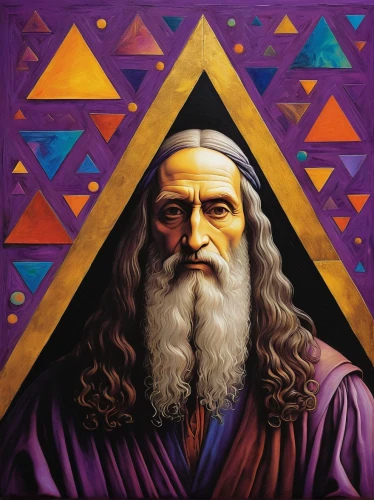 pythagoras,rabbi,leonardo da vinci,tzimmes,leonardo devinci,moses,ernő rubik,metatron's cube,magus,twelve apostle,khokhloma painting,torah,guru,lokportrait,euclid,persian poet,ten commandments,archimandrite,hieromonk,amethist,Art,Artistic Painting,Artistic Painting 32