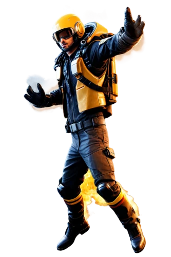 pubg mascot,glider pilot,yellow jacket,paratrooper,hazmat suit,parachute jumper,life stage icon,3d figure,ballistic vest,actionfigure,gas grenade,dab,scorpion,medic,dry suit,pyro,action figure,free fire,civil defense,3d model,Illustration,Japanese style,Japanese Style 05