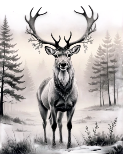 deer illustration,buffalo plaid antlers,buffalo plaid deer,winter deer,deer drawing,stag,buffalo plaid reindeer,manchurian stag,rudolf,whitetail,red deer,christmas deer,male deer,cervus elaphus,rudolph,elk,pere davids deer,deer,caribou,whitetail buck,Illustration,Black and White,Black and White 30